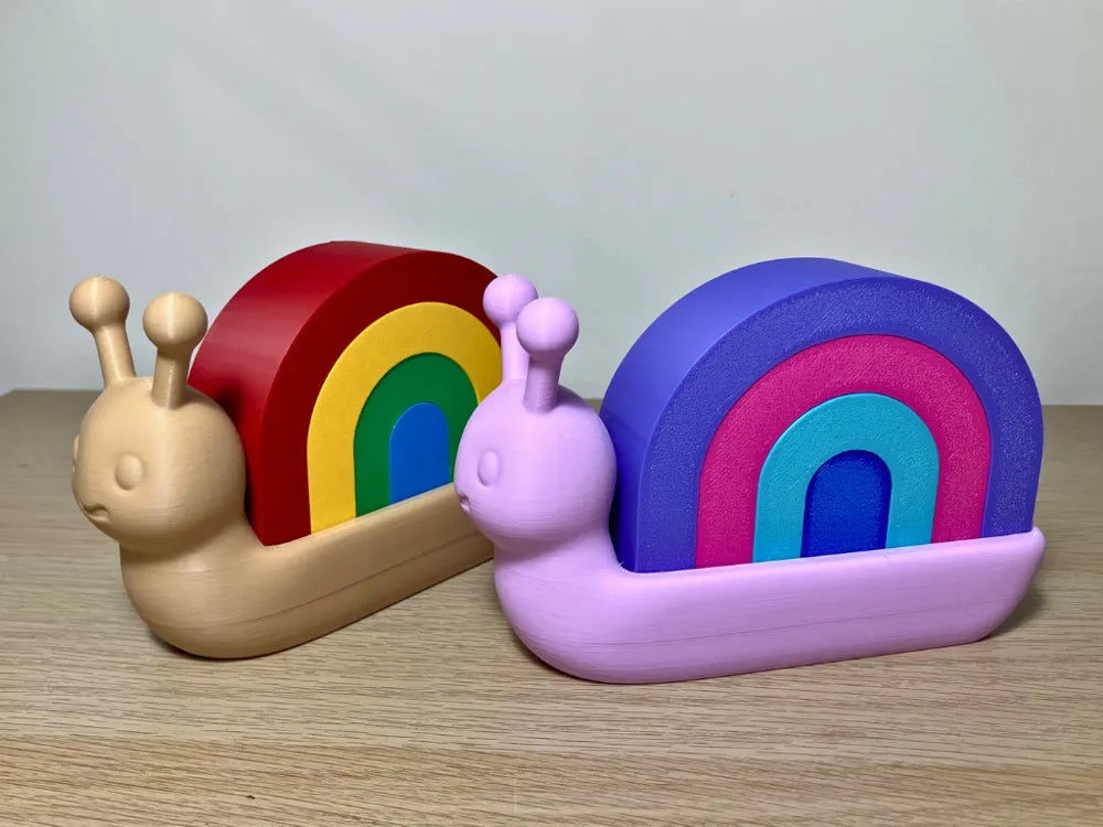 Escargot empilable arc-en-ciel 🐌🌈