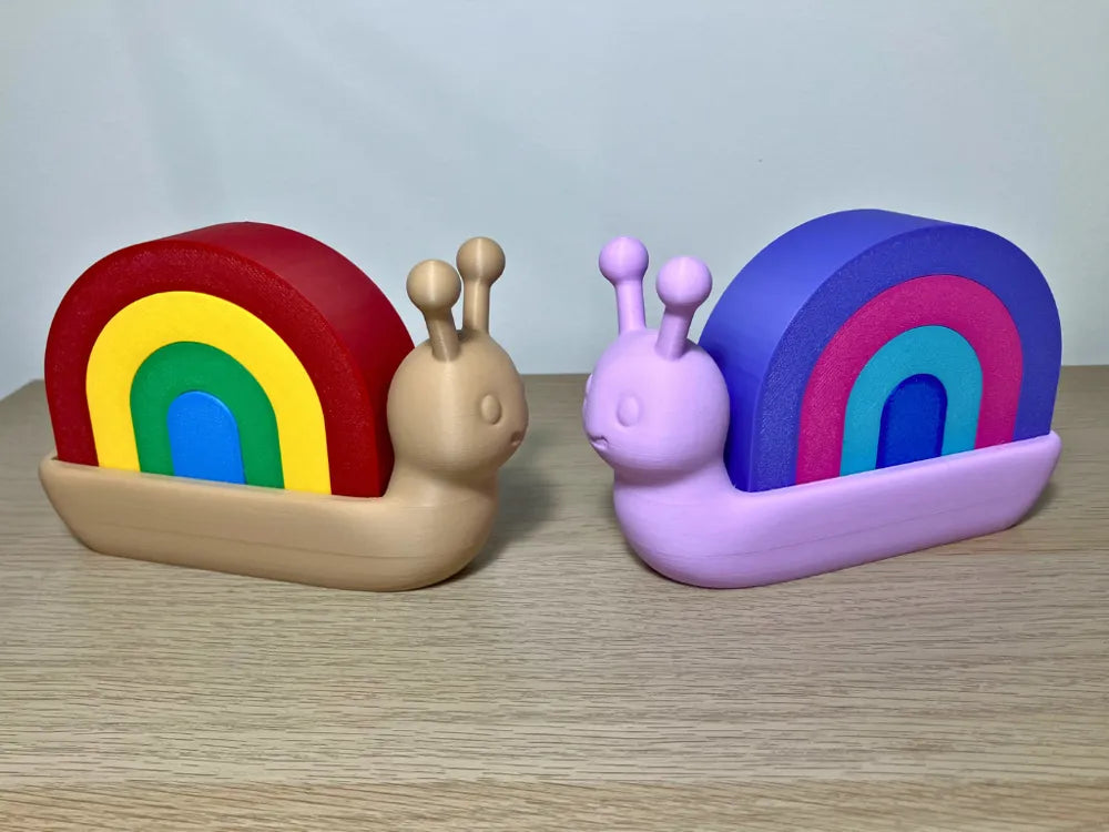 Escargot empilable arc-en-ciel 🐌🌈