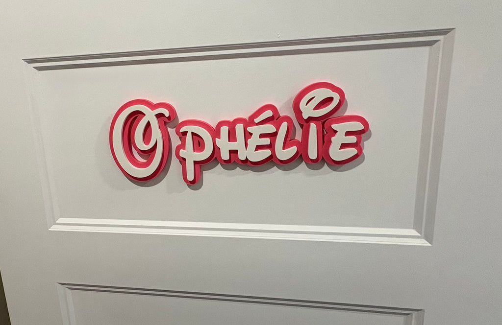 Plaque de nom personnalisée – Style "Disney" ✨