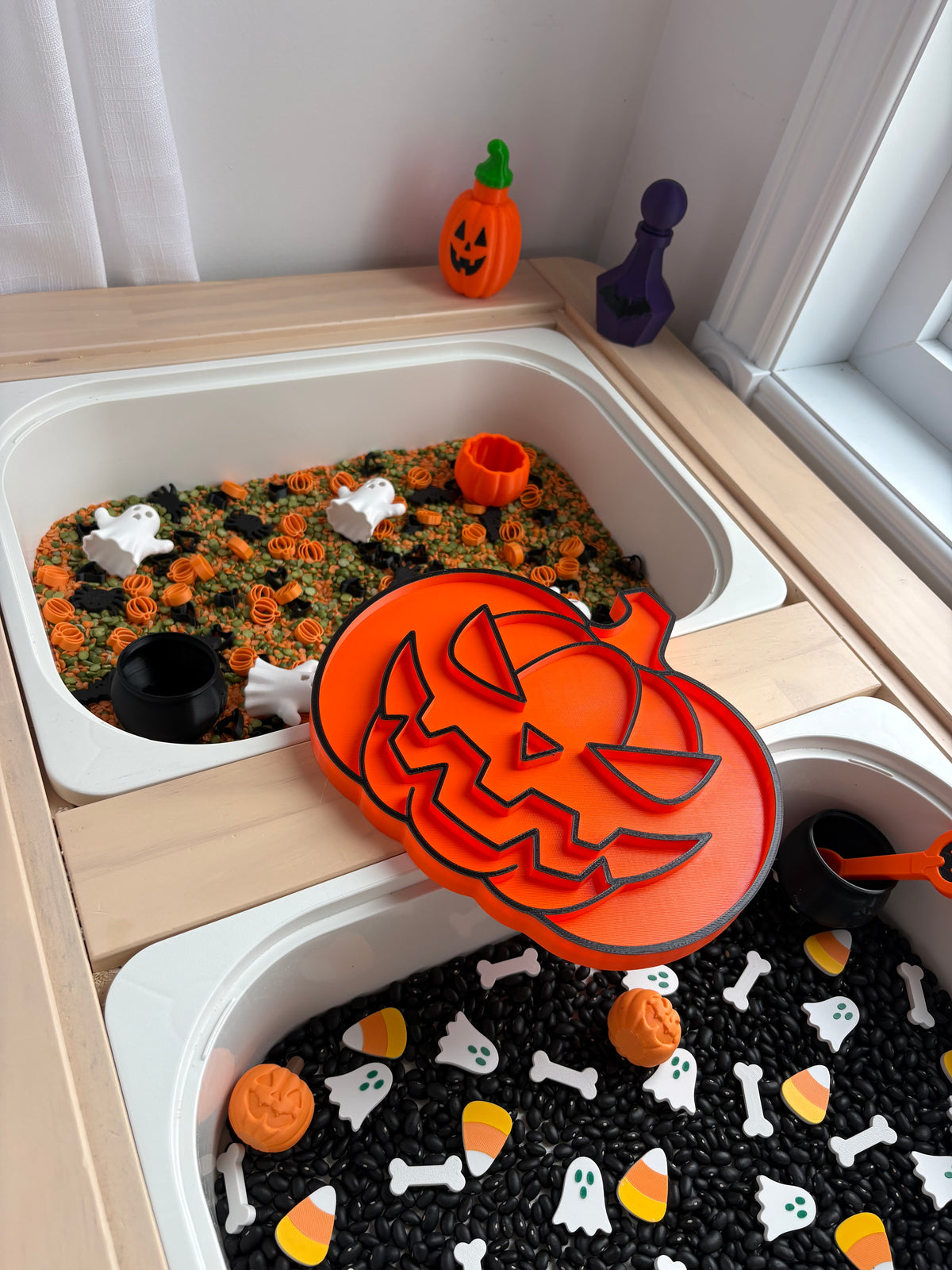 🎃 Ensemble complet de bac sensoriel – Halloween 👻