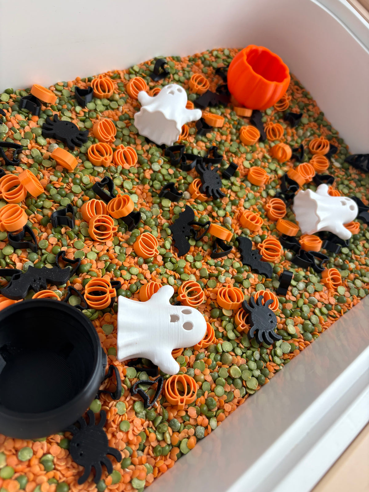 🎃 Ensemble complet de bac sensoriel – Halloween 👻