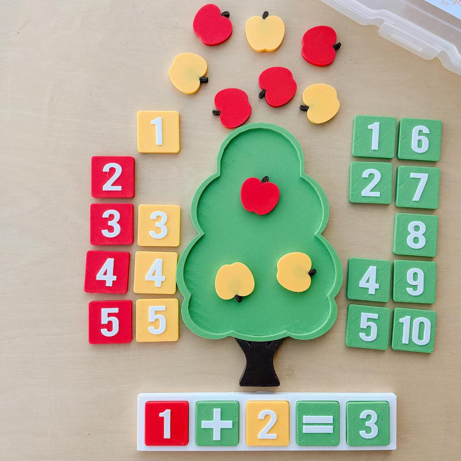 🍎 Kit mathématique Pommier – Addition de 1 à 5