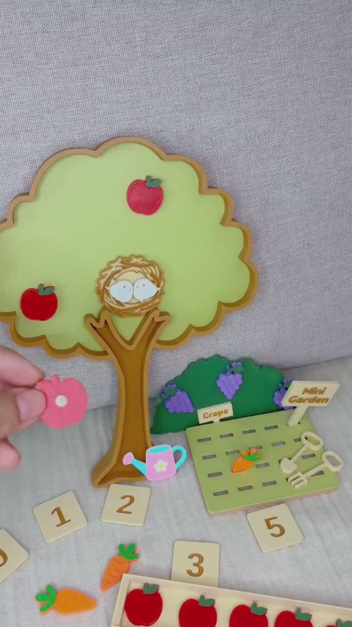 🌱🍎 Mini jardin sensoriel – Ensemble de jardinage